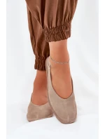 Semišové Dámské Baletky Big Star RR274082 Béžové