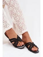 Dámské ploché černé pantofle Fariella