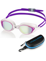 Plavecké brýle AQUA SPEED Vortex Mirror&Case White/Violet Pattern 59
