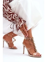 Vysoké Sandály Přezky D&A Zlaté Vysoké Sandály Přezky D&A Zlaté