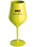 MOJE ODMĚNA - žlutá nerozbitná sklenice na víno 470 ml MOJE ODMĚNA - žlutá nerozbitná sklenice na víno 470 ml