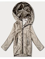 Dámská lehká prošívaná bunda s kapucí Goodlookin beige (B8588-12)