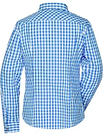 Daiber JN 637 Popelínová kostkovaná halenka tradiční styl 02.0637 royal/white Daiber JN 637 Popelínová kostkovaná halenka tradiční styl 02.0637 royal/white