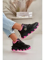 Zateplené Dámské Sportovní Boty Na Šněrování Na Platformě Černé Bialoa