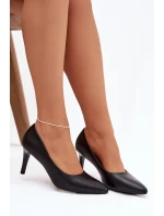 Kožené lodičky Sergio Leone 1336 Černé