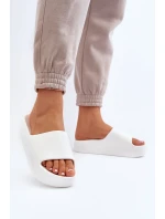 Dámské pantofle se silnou podrážkou bílé Oreithano