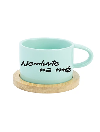 NEMLUVTE NA MĚ - mint hrníček makronka 200 ml NEMLUVTE NA MĚ - mint hrníček makronka 200 ml