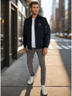 Pánská přechodná bunda bomber modrá FashionStreet TX5019