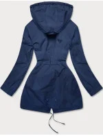 Tmavě modro-bílá dámská bunda parka 2 v 1 (W702)