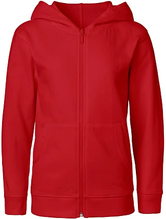 Neutral O 13301 Dětská mikina s kapucí z bio bavlny 77.1331 red