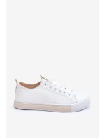 Dámské Tenisky Klasické Bílo-Béžove Ville