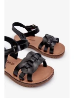 Dětské sandály se zapínáním na suchý zip, Černá Venikoria Dětské sandály se zapínáním na suchý zip, Černá Venikoria