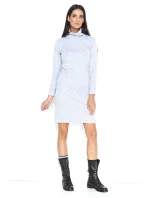 Dámské volnočasové šaty s rolákem středně dlouhé šedé - Šedá - Makadamia