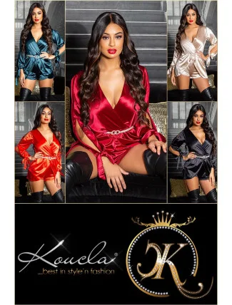 Sexy kombinéza K9608 Satin Look - Koucla Sexy kombinéza K9608 Satin Look - Koucla