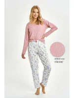 Taro 3456 Caroline long/r M-XL Z25/26 dámské pyžamo