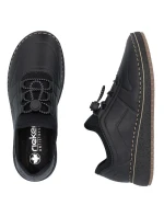 Černé dámské kožené polobotky Rieker 50960-00 Černé dámské kožené polobotky Rieker 50960-00