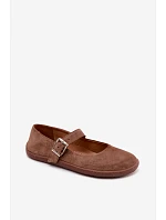 Baleríny Barefoot z přírodního semiše Zazoo 316 hnědé