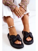 Dámské módní kožené pantofle Černá Savirra Dámské módní kožené pantofle Černá Savirra