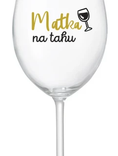 MATKA NA TAHU - čirá sklenice na víno 350 ml