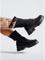 Dámské boty na platformě černé FashionStreet ZY1135