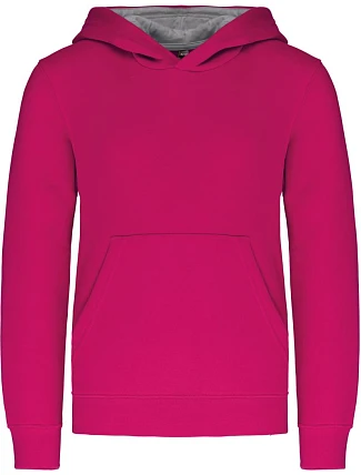 Kariban K 453 Dětská kontrastní mikina s kapucí 20.K453 fuchsia/fine grey Kariban K 453 Dětská kontrastní mikina s kapucí 20.K453 fuchsia/fine grey