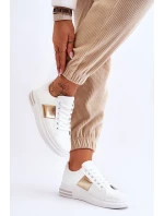 Klasické sportovní boty bílé a zlaté Follow Me