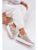Dámské Sportovní Boty S Síťovinou A Hroty Béžové Ogalda