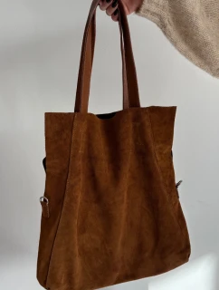 Semišová kabelka Shopper Camel Miraya