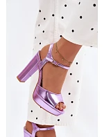 Dámské sandály na vysokém podpatku fialové Nelissey