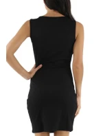 Společenské značkové šaty LUXESTAR zdobené perlami krátké černé - Černá - LUXESTAR