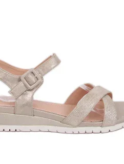 Dámské sandály na klínovém podpatku NS115P - Seastar