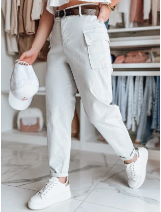 Dámské kalhoty GOTRENDI světle šedé FashionStreet UY2529