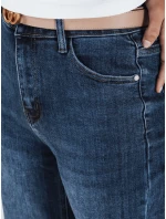 Dámské džíny s širokými nohavicemi tmavě modré FashionStreet UY2782