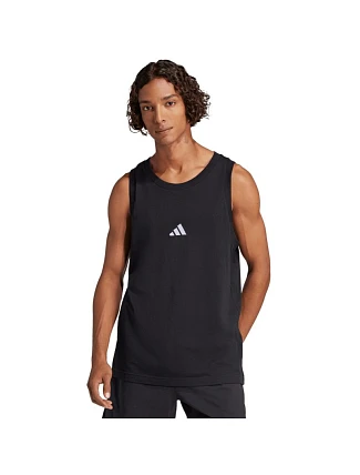 Pánské tričko adidas Essentials Small Logo Tank, černé, JE8986 Pánské tričko adidas Essentials Small Logo Tank, černé, JE8986