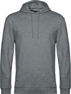 B&C #Hoodie Pánská mikina s kapucí 01.U03W heather mid grey