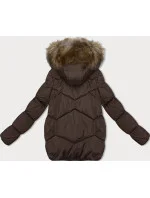 Hnědá bunda pro přechodné období s kapucí (LHD-23002) Hnědá bunda pro přechodné období s kapucí (LHD-23002)