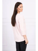 Halenka s 3D grafikou Bird powder pink Halenka s 3D grafikou Bird powder pink