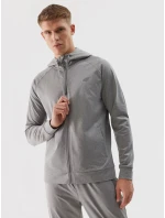 Pánská sportovní rozepínací mikina s kapucí 4F - šedá Pánská sportovní rozepínací mikina s kapucí 4F - šedá