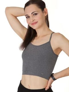 Dámský krátký top BECROP šedý - Goldbee