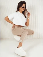 MILA dámské tepláky béžové FashionStreet UY1824