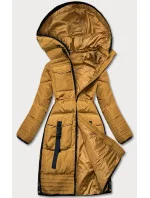 Žlutá dámská vypasovaná zimní bunda (h-1071-80) Žlutá dámská vypasovaná zimní bunda (h-1071-80)