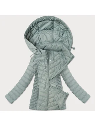 Lehká dámská bunda v mátové barvě s odepínací kapucí J Style (16M9230-156) Lehká dámská bunda v mátové barvě s odepínací kapucí J Style (16M9230-156)