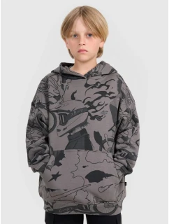 Chlapecká nepruhovaná mikina s kapucí 4F 4FJRAW25TSWSM2343-90A