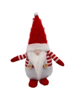 DEKORATIVNÍ SANTA CLAUS S DÁRKOVOU TAŠKOU 25CM BÍLÝ