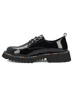 Dámské lakované černé kožené polobotky Filippo DP8341