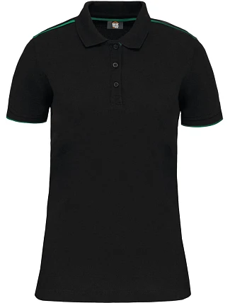 WK WK 271 Dámské pracovní piqué polo "Day-to-Day" 20.W271 black/kelly green WK WK 271 Dámské pracovní piqué polo "Day-to-Day" 20.W271 black/kelly green