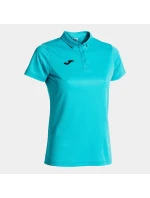 Dámské triko Joma Hobby Women Polo Shirt S/S Fluor Turquoise