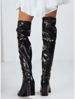Dámské kozačky nad kolena černé FashionStreet ZY1214