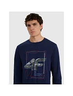 Pánské tričko s potiskem a dlouhým rukávem 4F 4FRAW25TLONM606-31S pánské