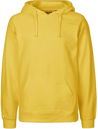 Neutral O 63101 Pánská mikina s kapucí z bio bavlny 77.6311 yellow